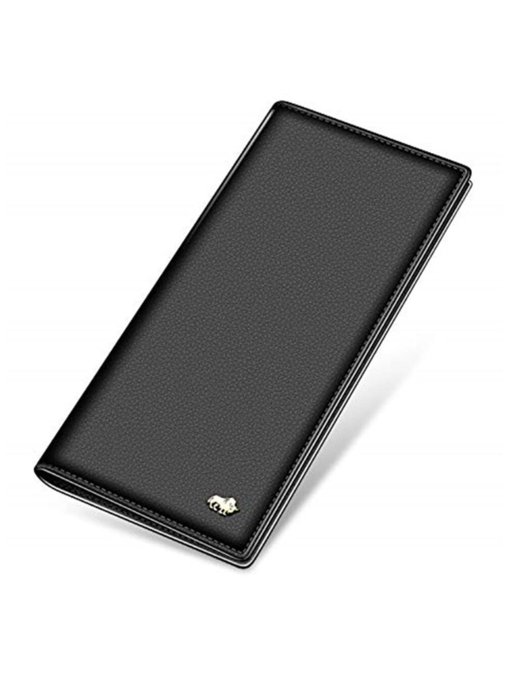 Men's Long RFID Bifold Wallet Slim Credit Card Wallet Real Leather with Zipper